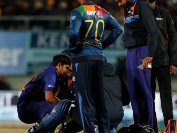 Ishan Kishan suffers a blow on his head in 2nd T20i vs Sri Lanka at Dharamsala - February 2022